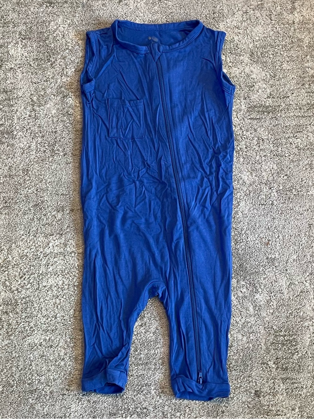 Kyte BABY Solid Royal Blue Sleeveless Romper